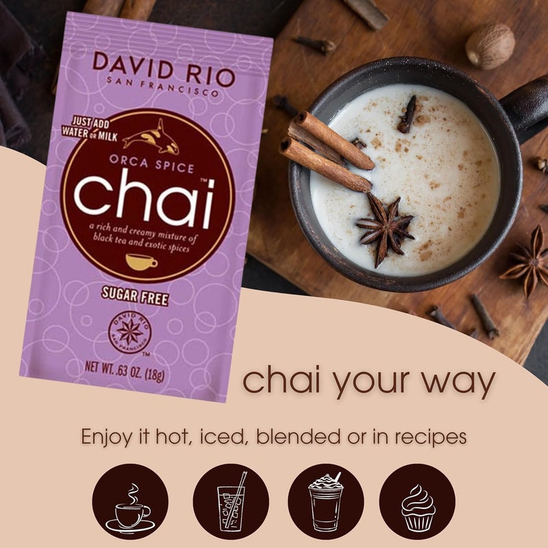 David Rio Orca Spice Chai Tea Latte Mix - Pack of 48 - Image 4